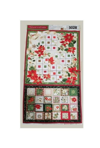 Tessuto Americano Pannello 60x110cm. 120-4991 Christmas Tradition Advent Calendario