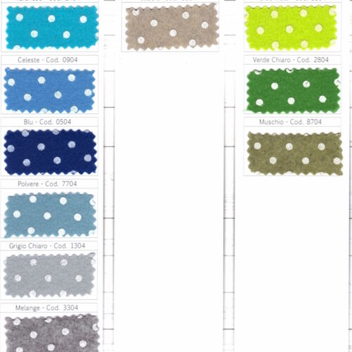 Pannolenci Blu 0504 pois bianco 20x180cm