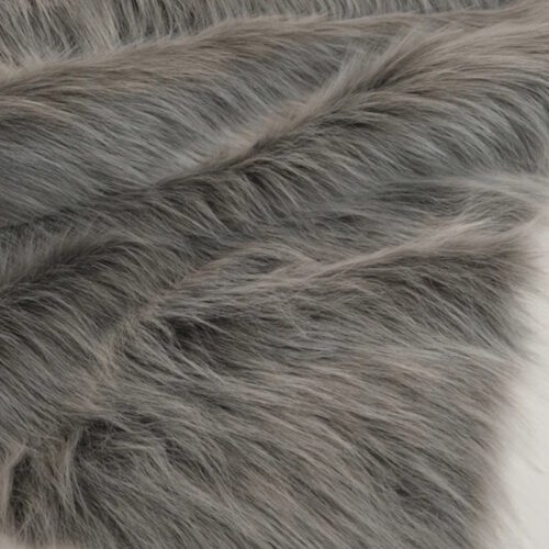 Tessuto ecopelliccia pelo lungo art. 521 grigio melange 30xh.150cm