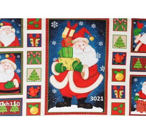 Tessuto Americano Pannello Believe Babbi Natale 60x110cm 6237 col. 87