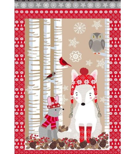 Tessuto Americano Pannello 60x110cm Snow Delightful