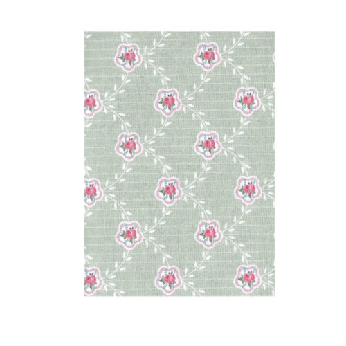 Tessuto Stof France Collection Campagne Chic 25x116cm. Verde 5 Victorien