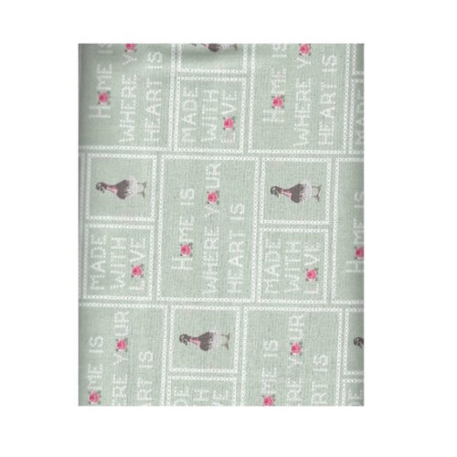 Tessuto Stof France Collection Campagne Chic 25x116cm. Verde 7 Jane