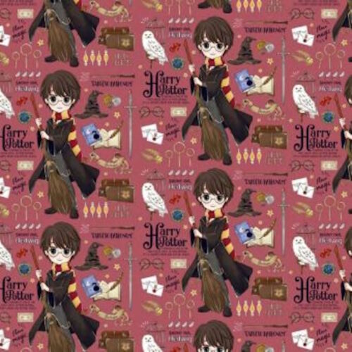 Tessuto cotone italiano Harry Potter in cotone 50x150cm.