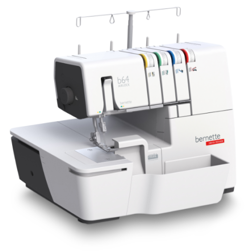 Bernette b64 Airlock La taglia&cuci con pratico sistema di infilatura ad aria