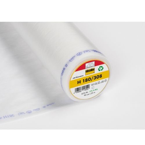 Interfodera Termoadesiva H 180/308 bianca H.90cm Freudenberg  Fliselina Stabilizzatore