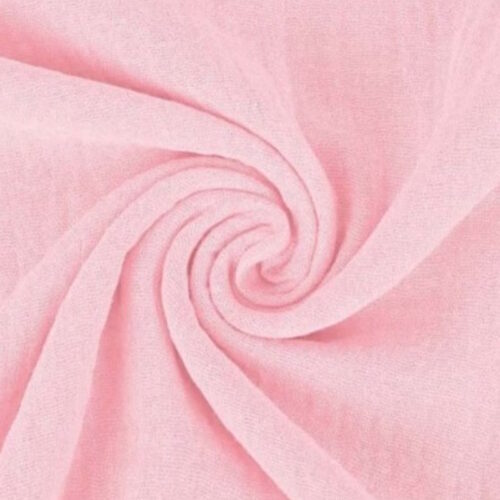 Tessuto mussola di cotone doppia garza rosa baby 30xh.130