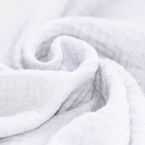 Tessuto mussola di cotone doppia garza bianco 30xh.130