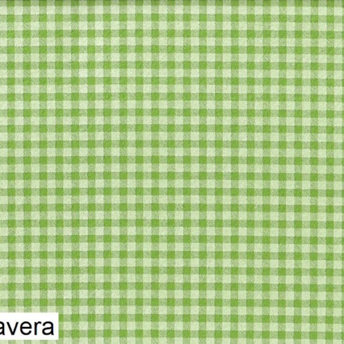 Tessuto pannolenci stampa digitale Zephir quadretto Primavera verde 20cm.xh.80cm.