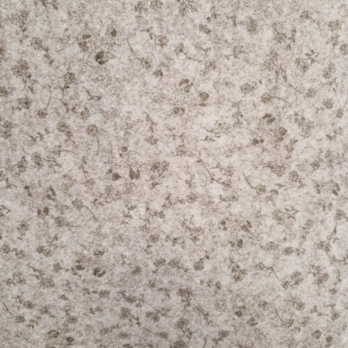 Feltro lana neutro 952 con stampa fiorellini dorati 20x150cm.