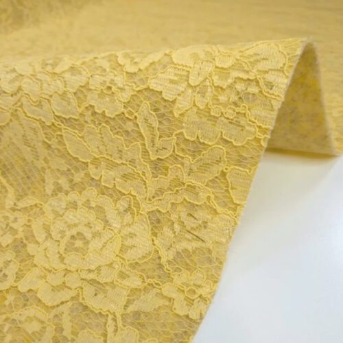 Feltro accoppiato pizzo giallo 711 + pizzo giallo tenue 20cm x h.150cm.