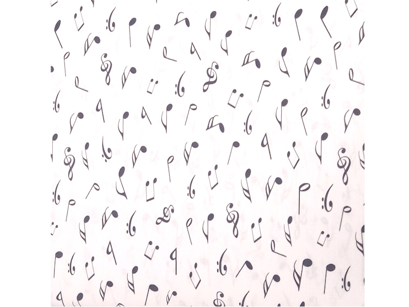 Tessuto stampa note musicali 100%cotone 50x150cm.