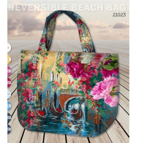 Pannello borsa double face Venezia 21023 in tessuto canvas 100% cotone  pannello 120 x 150