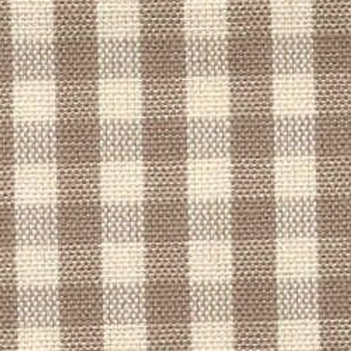 Tessuto cotone grezzo Adige a quadretti col. Nocciola 50xh180cm.