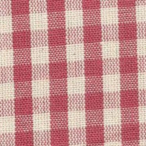 Tessuto cotone grezzo Adige a quadretti col. Rosso 50xh180cm.
