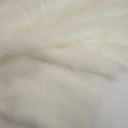 Tessuto ecopelliccia pelo lungo art. 521 bianca 30xh.150cm