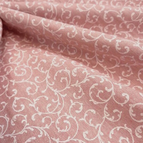 Tessuto cotone fondo grezzo Rametti rosa antico 50xh.280cm.