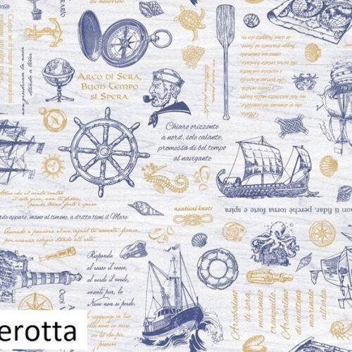 Tessuto gabardine stampa digitale 100% cotone  50xh.cm.160 Naverotta