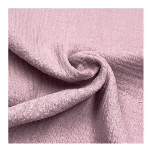 Tessuto mussola di cotone doppia garza rosa antico 30xh.130