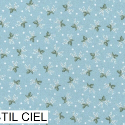 Tessuto Stof France Collection Campagne Chic 25x116cm. Cielo 45 Subtil