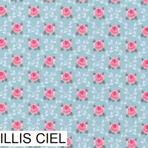 Tessuto Stof France Collection Campagne Chic 25x116cm. Cielo 42 Treillis