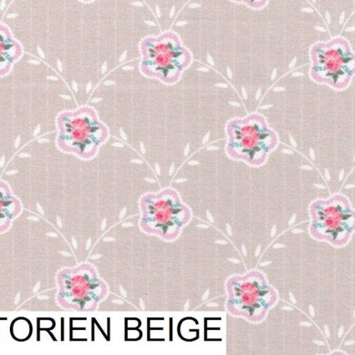 Tessuto Stof France Collection Campagne Chic 25x116cm. Beige rosato 35 Victorien