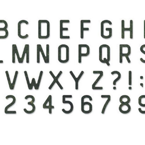 663111 Alfabeto e numeri h.2,54cm  Sizzix Bigz XL