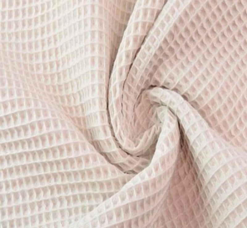 Tessuto spugna nido d'ape ecru 50cm.xh.150cm. 70% cotone 30% lino